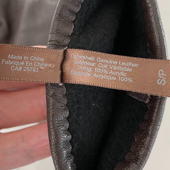 Jessica Leather Acrylic Lined Outdoor Gloves w Silver Embellishment Sz OS NWOT - Picture 9 of 11